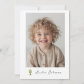 Erster Rodeo Boy Modern 1. Geburtstag Einladung (Rückseite)