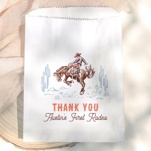 Erster Rodeo-Cowboy 1. Geburtstag Dankeschön Geschenktütchen