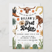 Erster Rodeo Cowboy Einladung zum Geburtstag (Vorderseite)