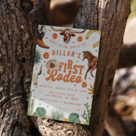 Erster Rodeo Cowboy Einladung zum Geburtstag