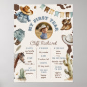 Erster Rodeo Cowboy geschlechtsneutrales Foto Mile Poster (Vorne)