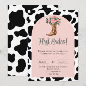 Erster Rodeo Geburtstag, Cowgirl einladen Einladung (Vorne/Hinten)