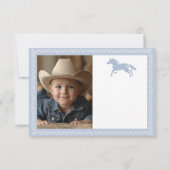 Erster Rodeo Geburtstag Dankeschön Karte - Western (Rückseite)