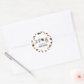 Erster Rodeo Western Cowboy 1. Geburtstag Runder Aufkleber (Umschlag)