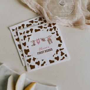 Erster Rodeo Western Cowboy 1. Geburtstag Serviette