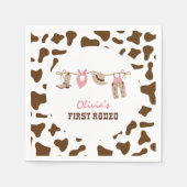 Erster Rodeo Western Cowboy 1. Geburtstag Serviette (Vorderseite)