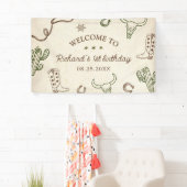 Erster Rodeo Western Junge 1. Geburtstag Banner (Insitu)