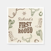 Erster Rodeo Western Junge 1. Geburtstag Serviette (Vorderseite)