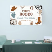 Erster Rodeo Western Wild West Boy Erster Geburtst Banner (Messeveranstaltung)