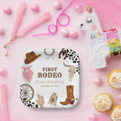 Erster Rodeo Western Wild West Girl Pappteller (Party)