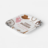 Erster Rodeo Western Wild West Girl Pappteller (Gewinkelt)