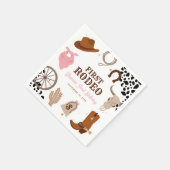 Erster Rodeo Western Wild West Girl Serviette (Ecke)