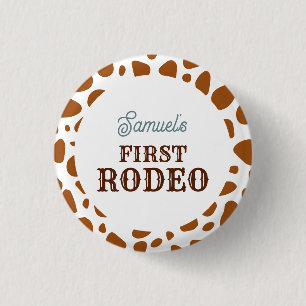 Erster Rodeo Wild West Brown Boy Erster Geburtstag Button