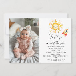 Erster Rundgang durch das sonnige Foto Einladung