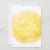 Erster Rundgang durch die Sonne Gelb Einladung (Rückseite)