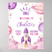 Erster Rundgang durch die Sonne Lila Geburtstag Wi Poster (Vorne)