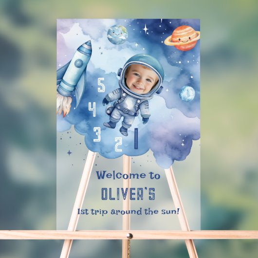 Erster Rundgang durch die Sonne Weltraum Willkomme Acrylschild (Neutral)