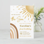 Erster Rundgang um den Sun-Regenbogen 1. Geburtsta Einladung (Stehend Vorderseite)