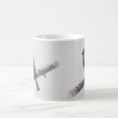 Erster Schnee - büscheliger Titmouse-Vögel Kaffeetasse (Mittel)
