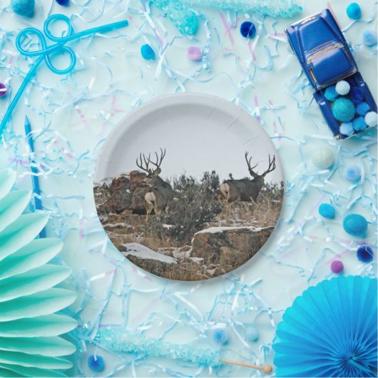 Erster Schnee der Dollarrotwild Pappteller (Party)