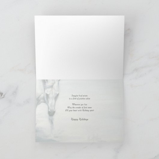 Erster Schnee Feiertagskarte (Innenseite)