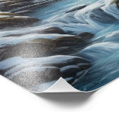 Erster Schnee in der üppigen Waldlandschaft Fotodruck (Ecke)