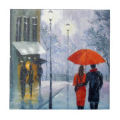 Erster Schnee in Paris Fliese (Vorderseite)