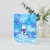 Erster Schnee mit dem Vermissten Postkarten (Stehend Vorderseite)