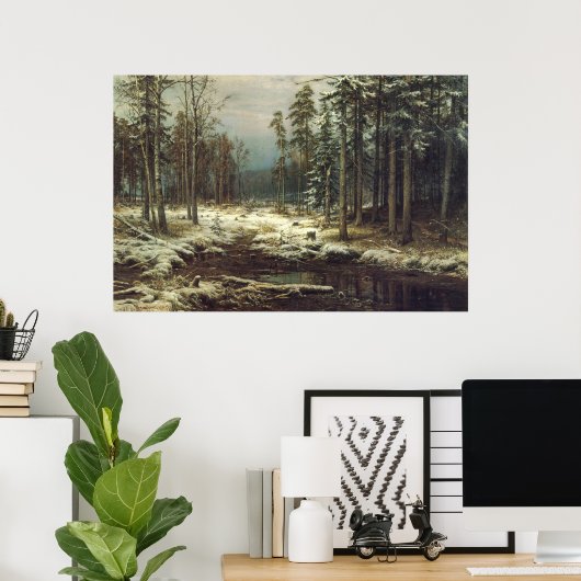 Erster Schnee Poster (Heimbüro)