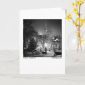 Erster Schnee - Rathaus, NYC Karte (Gelbe Blume)