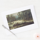 Erster Schnee Rechteckiger Aufkleber (Umschlag)