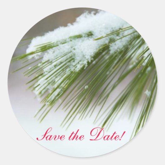 Erster Schnee Runder Aufkleber (Vorderseite)