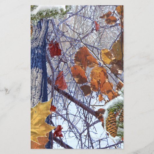 Erster Schnee Winter-Tarnmusterdruck Flyer (Vorne)