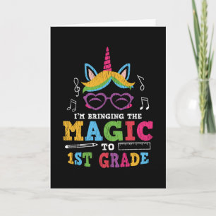 Erster Schullehrer Kid Squad Magic Unicorn Karte
