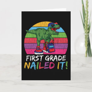 Erster Schullehrer Kinder Squad Dinosaurier Karte