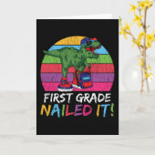 Erster Schullehrer Kinder Squad Dinosaurier Karte (Gelbe Blume)