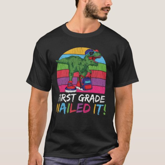 Erster Schullehrer Kinder Squad Dinosaurier T-Shirt (Vorderseite)