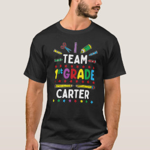 Erster Schultag 1. Klasse Carter Name Gro T-Shirt