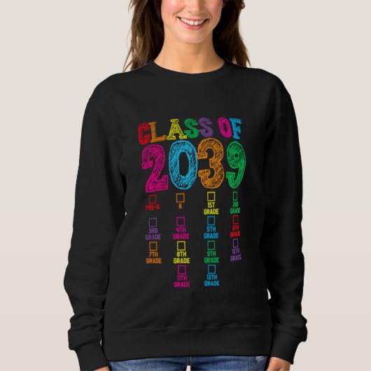 Erster Schultag 2039 mit mir Gra Sweatshirt (Vorderseite)