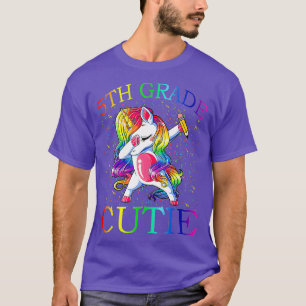 Erster Schultag 5. Klasse Süsse Einhorn T-Shirt