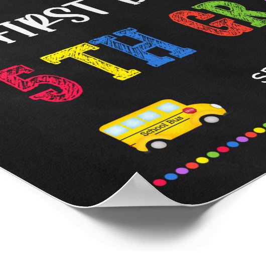 Erster Schultag | 5th Grade Poster (Ecke)