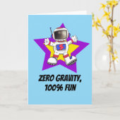 Erster Schultag - Astronaut Karte (Gelbe Blume)