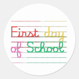 Erster Schultag Aufkleber