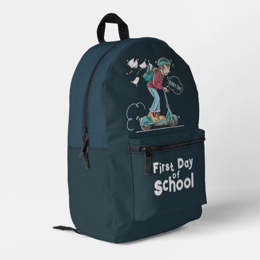 Erster Schultag | Bedruckter Rucksack (Rückseitige Ecke links)