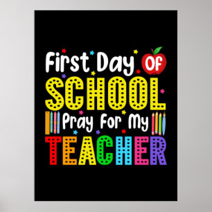 Erster Schultag betet für meinen Lehrer Poster
