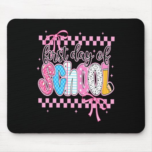 Erster Schultag Blumenstrauß für Lehrer  Mousepad (Vorne)