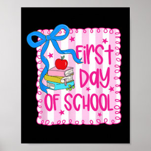 Erster Schultag Coquette Mädchen Bleistift Zurück Poster