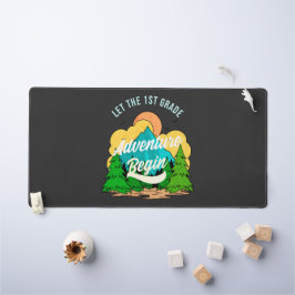 Erster Schultag der ersten Klasse Lehrer Schreibtischunterlage