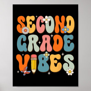 Erster Schultag der zweiten Klasse Vibes zurück bi Poster