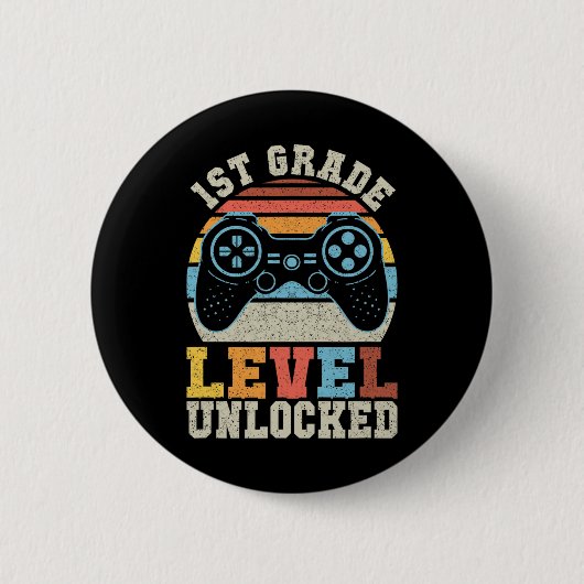 Erster Schultag des ungesperrten Gamers Button (Vorderseite)